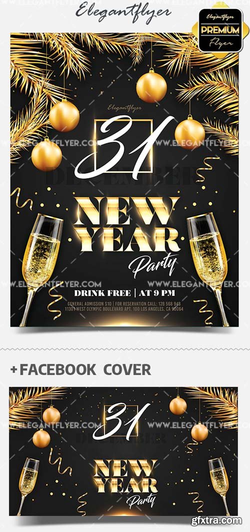 Happy New Year V62 2018 2019 Flyer in PSD