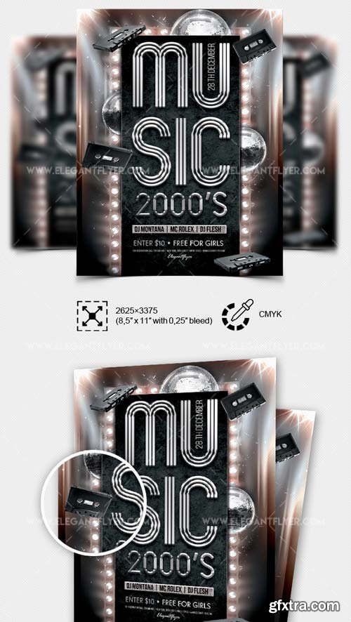 Music 2000s Party V17 2018 Flyer PSD Template