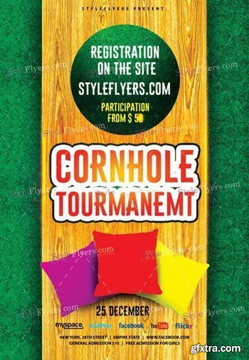 Cornhole Tourmanemt PSD Flyer Template