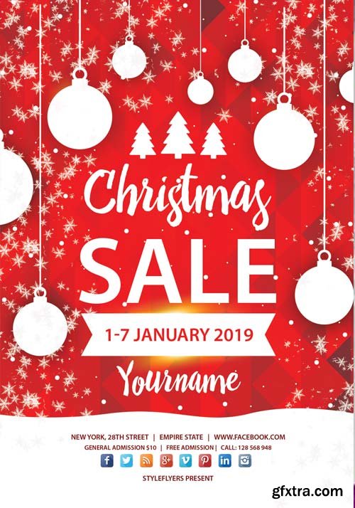 Christmas Sale V64 2018 PSD Flyer Template