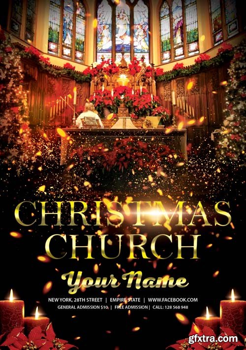 Christmas church Flyer V67 2018 PSD Flyer Template