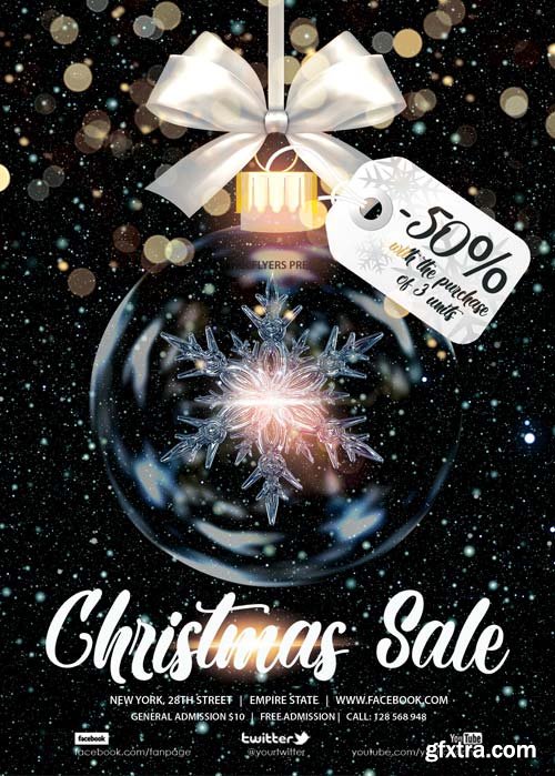 Christmas Sale V68 2018 PSD Flyer Template