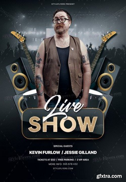 Live Show PSD Flyer Template 3