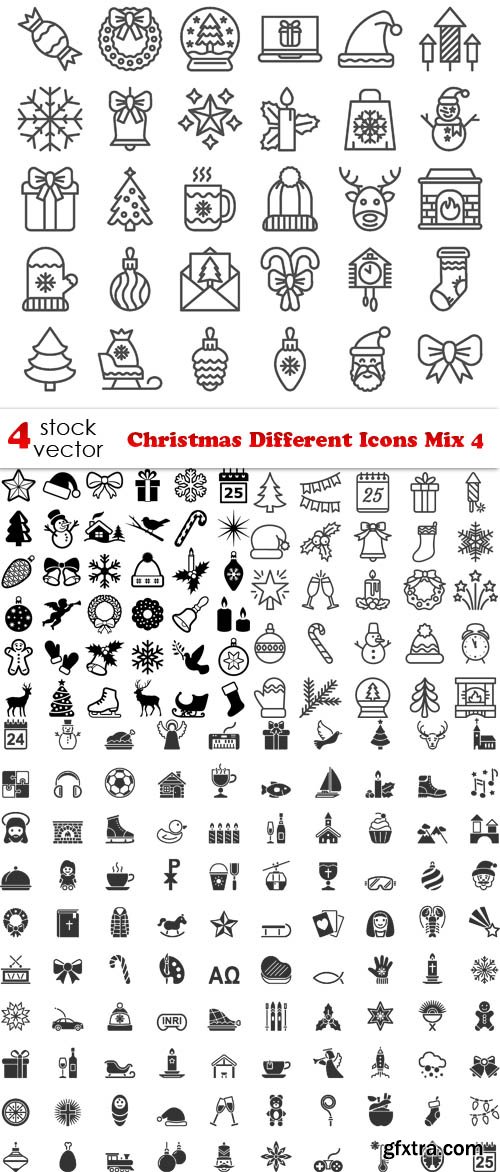 Vectors - Christmas Different Icons Mix 4