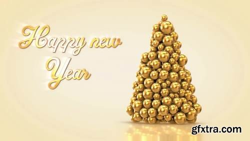 MA - Happy New Year Decorative Tree Stock Motion Graphics 151036