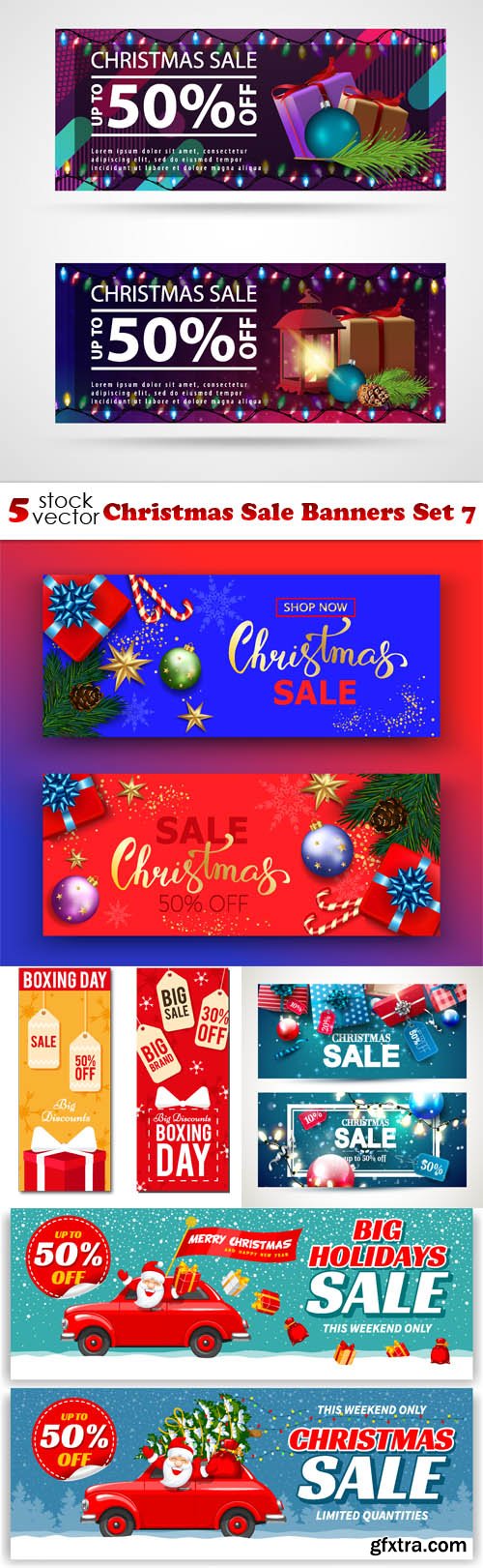 Vectors - Christmas Sale Banners Set 7