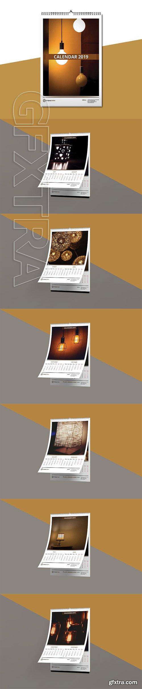 CreativeMarket - Wall Calendar 2019 3211276