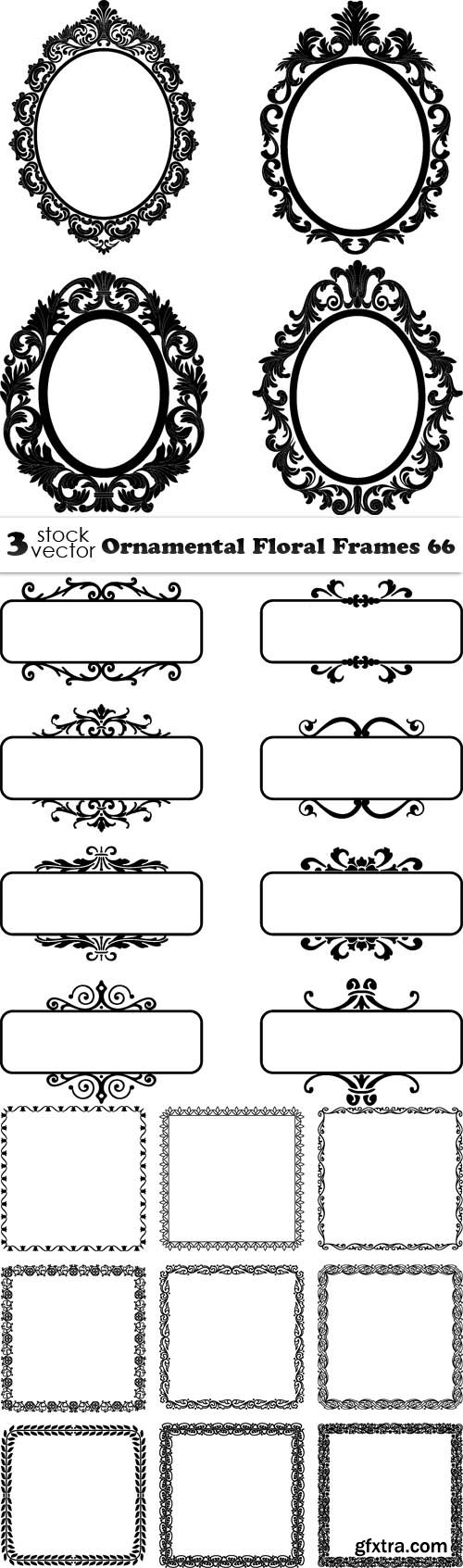 Vectors - Ornamental Floral Frames 66