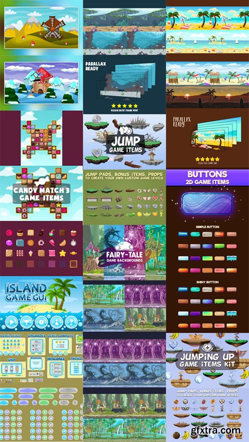 2D Game Assets Bundle in Vector