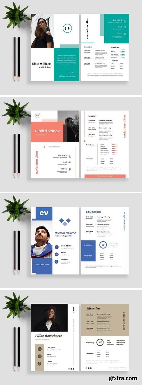 Clean Resume / CV Template Bundle 2