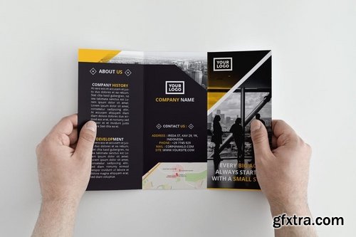 Yellow Corporate Trifold