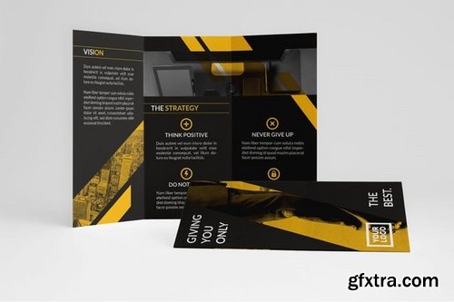 Yellow Financial Trifold