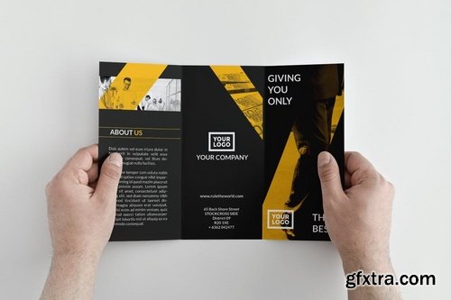 Yellow Financial Trifold