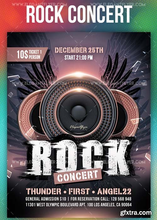 Rock Concert V44 2018 Flyer PSD Template