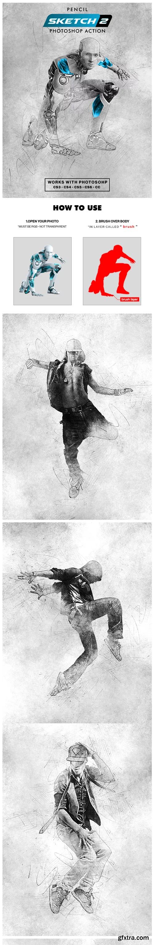 GraphicRiver - Pencil Sketch 2 Photoshop Action - 22727861