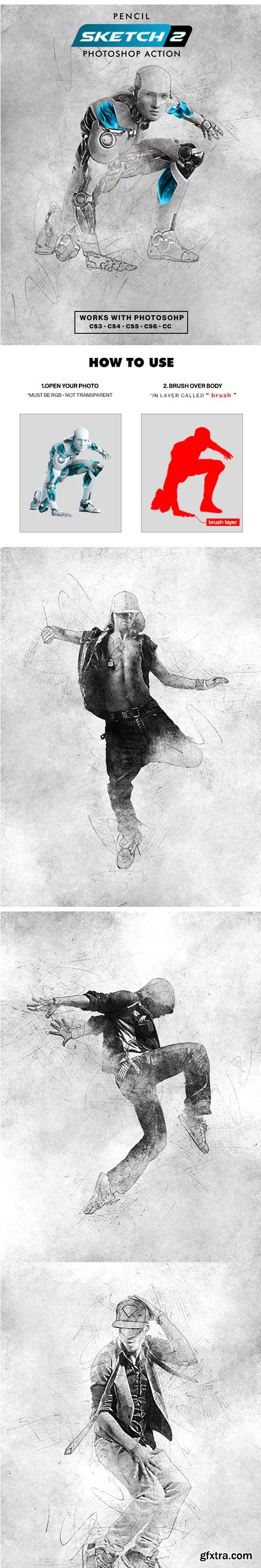 GraphicRiver - Pencil Sketch 2 Photoshop Action - 22727861