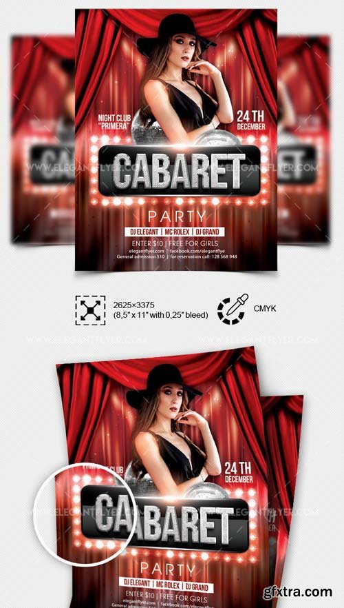 Cabaret Party V12 2018 Party Flyer Template in PSD