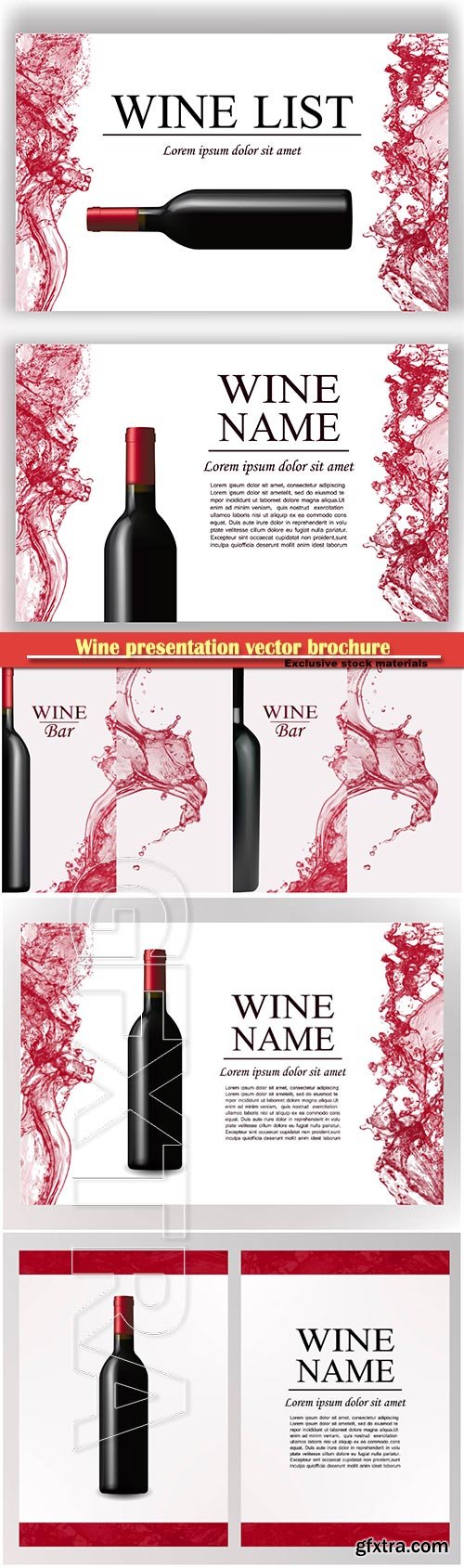 Wine presentation vector brochure