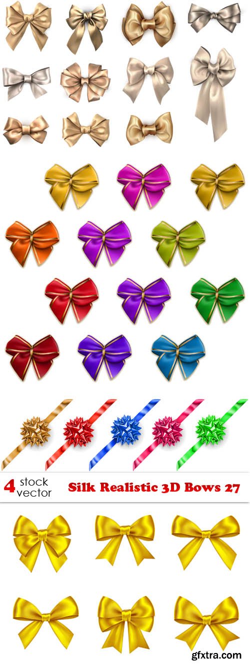 Vectors - Silk Realistic 3D Bows 27