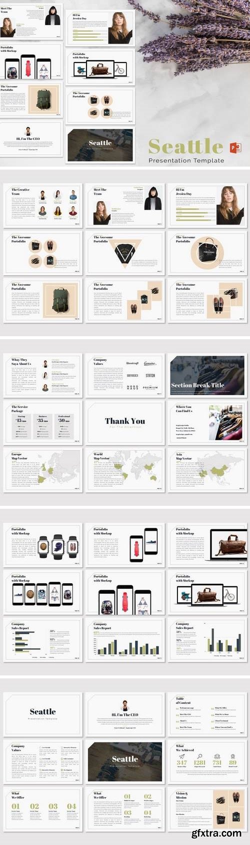 Seattle - Powerpoint, Keynote, Google Sliders Templates