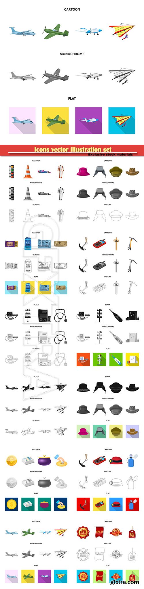 Icons vector illustration set # 7