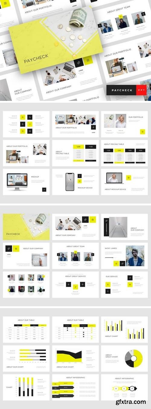 Paycheck - Powerpoint, Keynote, Google Sliders Templates