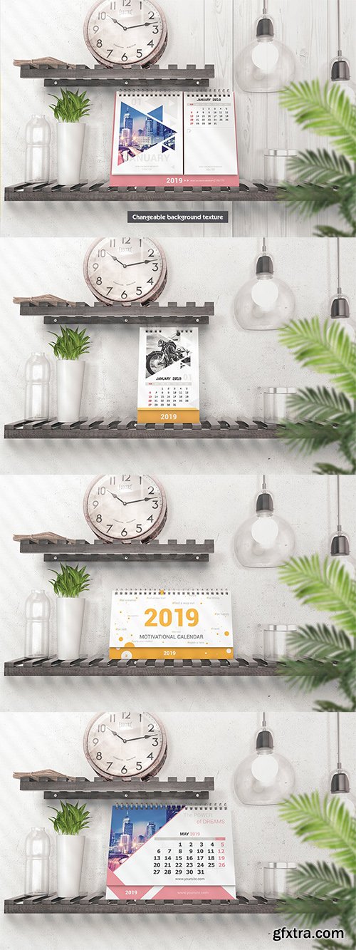 Various Desktop Calendars Mockup