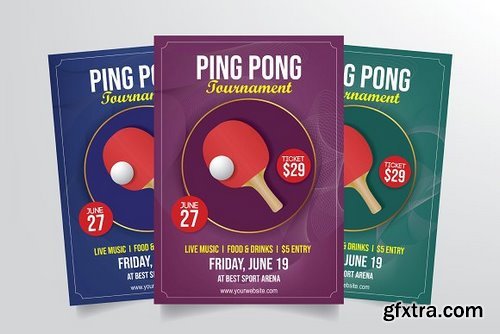 CM - Ping Pong Tournament Flyer Template 3297224