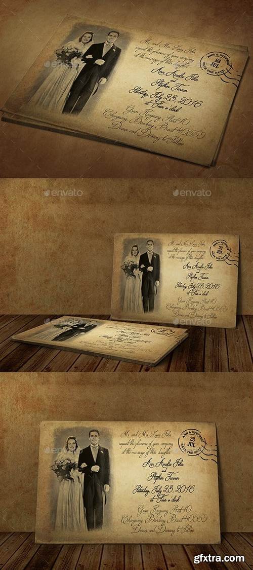 Graphicriver - Vintage Wedding Invitation 18829887