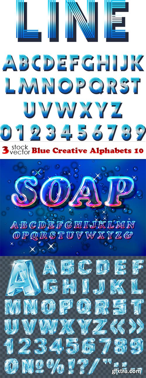 Vectors - Blue Creative Alphabets 10