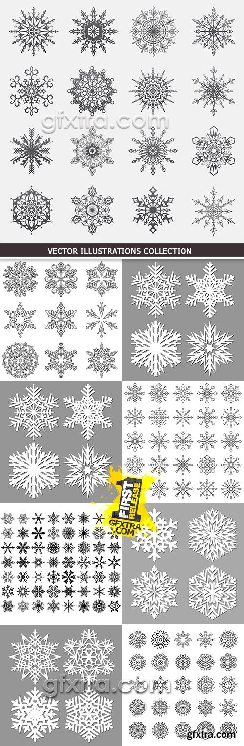 Christmas snowflakes decorative design illustration 2