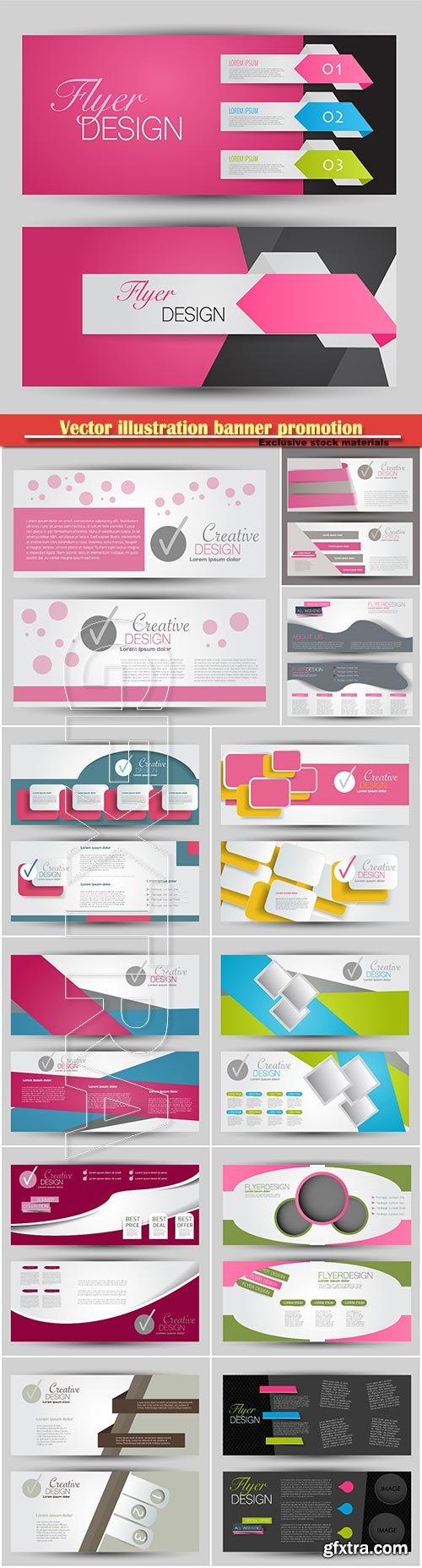 Vector illustration banner promotion design background