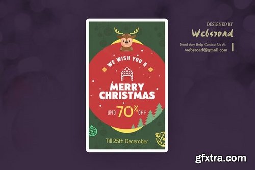 Christmas Discount Banner Marketing Template