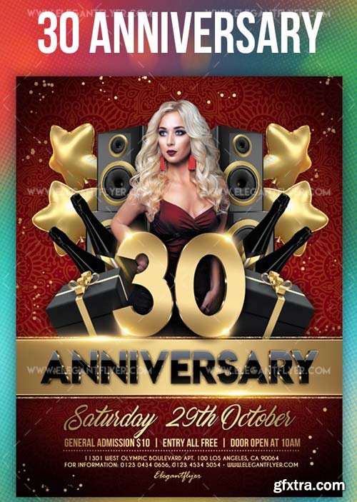 30 Anniversary V26 2018 Flyer PSD Template