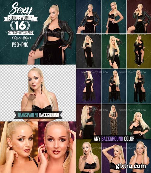 16 Stock Photos Bundle of Sexy Blonde Woman