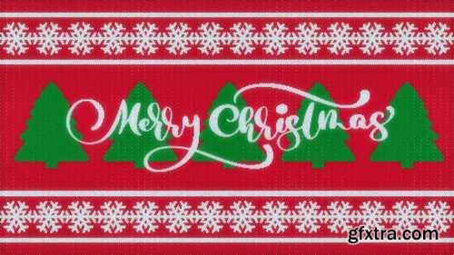 MA - Christmas Fabric With Greeting Stock Motion Graphics 152807