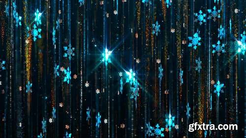 MA -  Blue Snowflakes Falling Christmas Background Stock Motion Graphics 152863