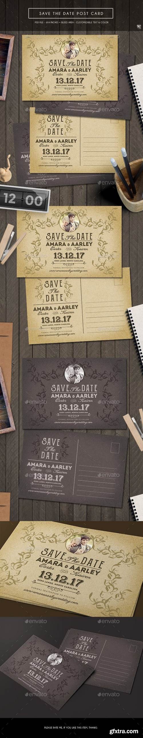 Graphicriver - Watercolor Wedding Invitation Set 16962919