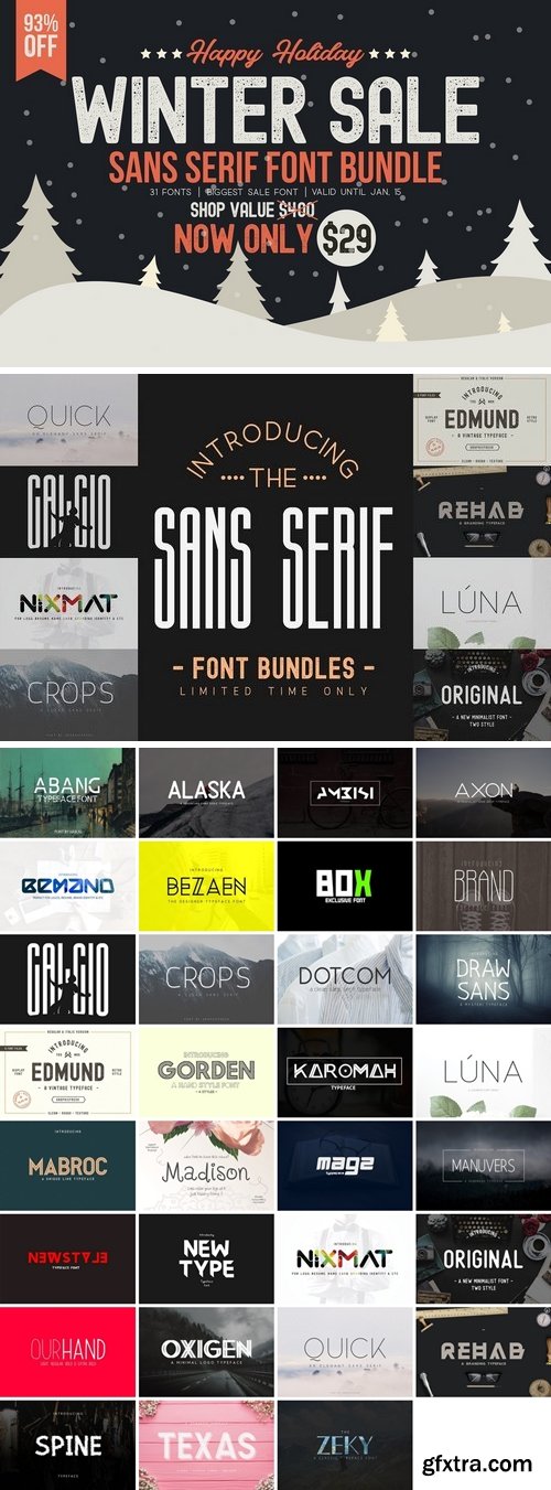 CM - WINTER SALE - Sans Serif Bundle! 3190122