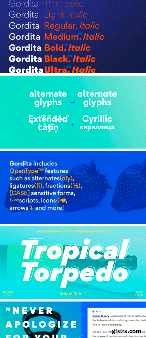 Gordita Font Family (Updated)