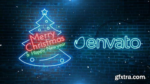 Videohive - Quick Neon Christmas New Year Wish - 22985728