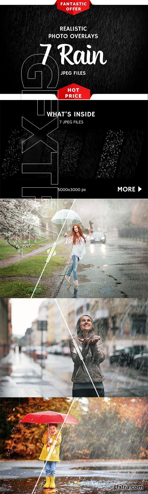 CreativeMarket - 7 Rain Photo Overlays 3277543