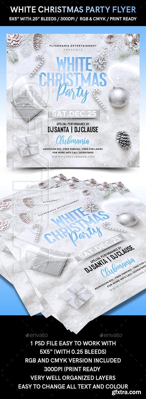 GraphicRiver - White Christmas Party Flyer 22994409