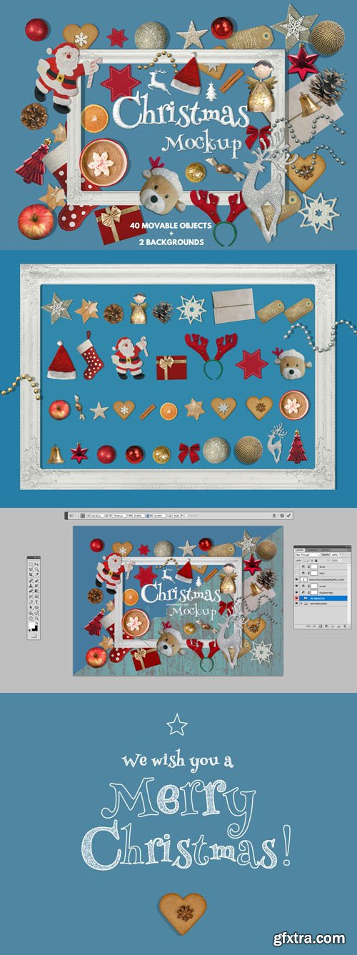 Christmas Scene Creator PSD Mockup