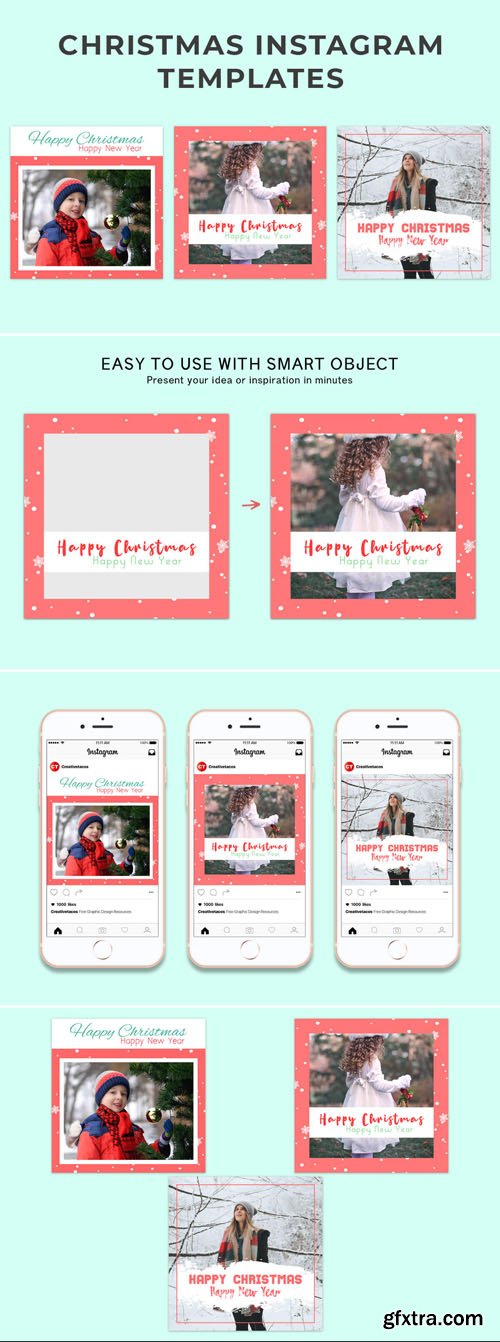 Christmas Instagram PSD Templates