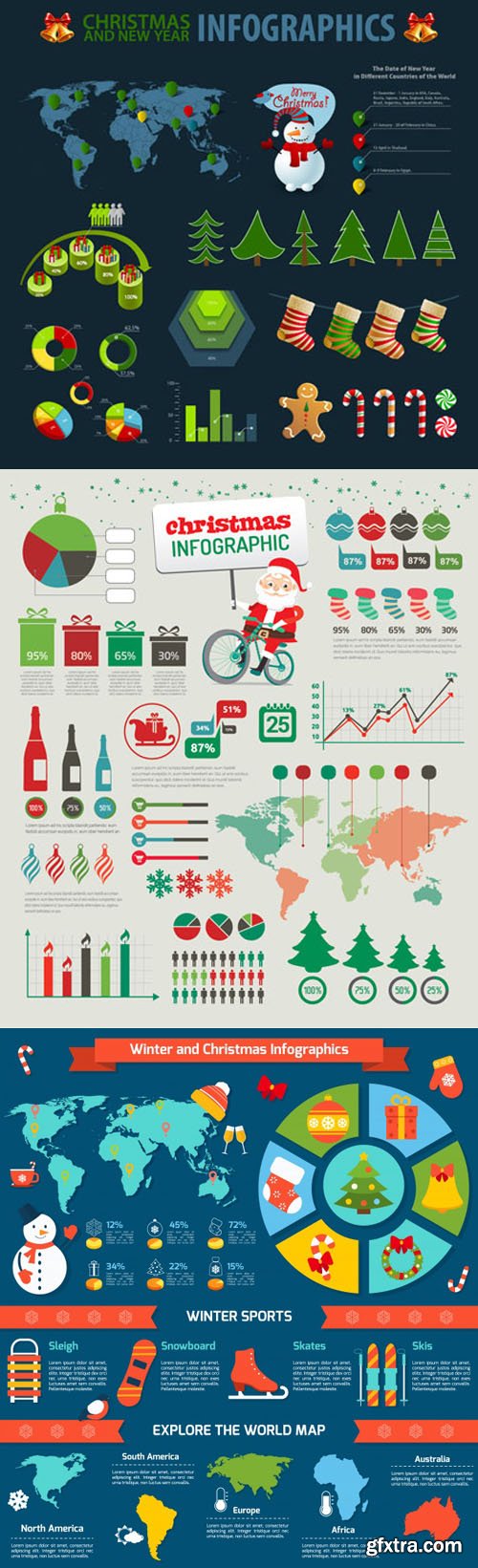 Winter & Christmas Infographic Vector Elements