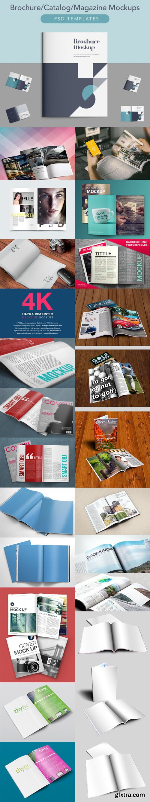 Photorealistic Magazine Design PSD Mockups Collection