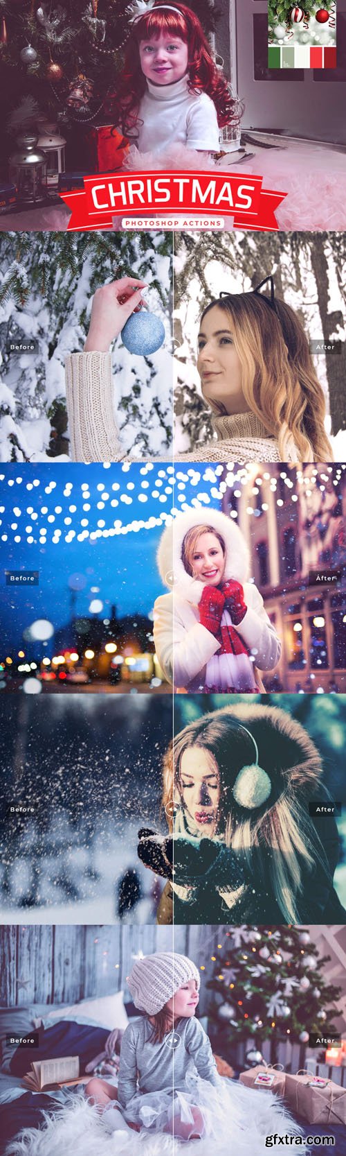 6 Christmas Photoshop Actions