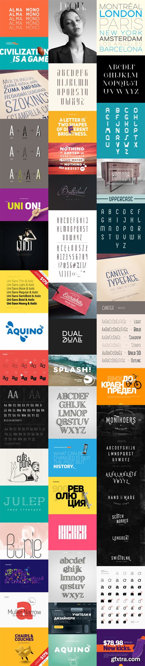 20 Modern & Uniquely Fonts