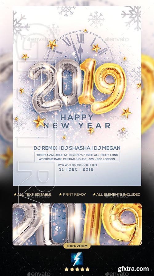 GraphicRiver - New Year Party Flyer 23040197